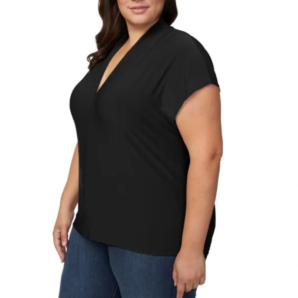 Buffalo Ladies' V-Neck Short Sleeve Blouse - Picture 3 of 15